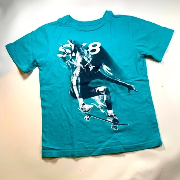 Children’s Place | Teal Graphic Skateboard Short Sleeve - Picture 4 of 5